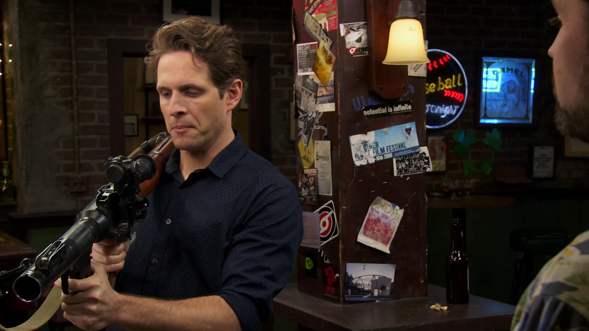 Still from The Gang Tends Bar